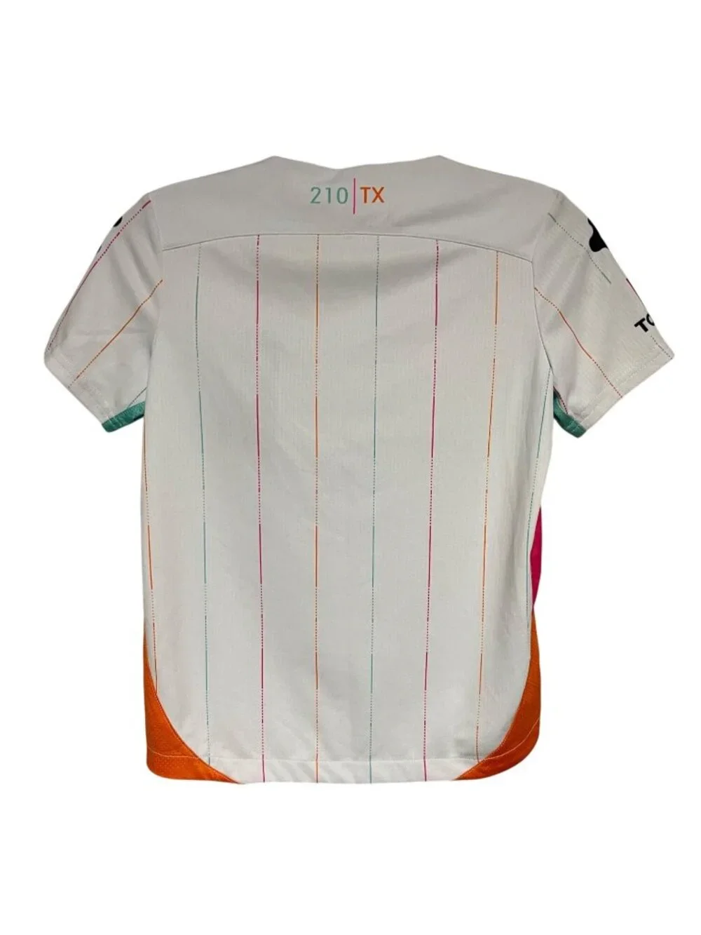 Charly Youth San Antonio FC Soccer Away Jersey White Striped Short Sleeve M 8/9
